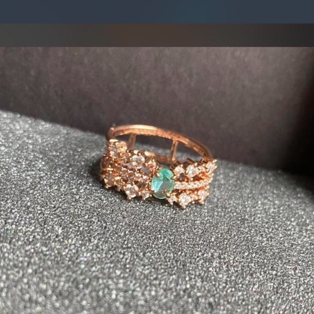 Elegant Rose Gold and Turquoise Ring